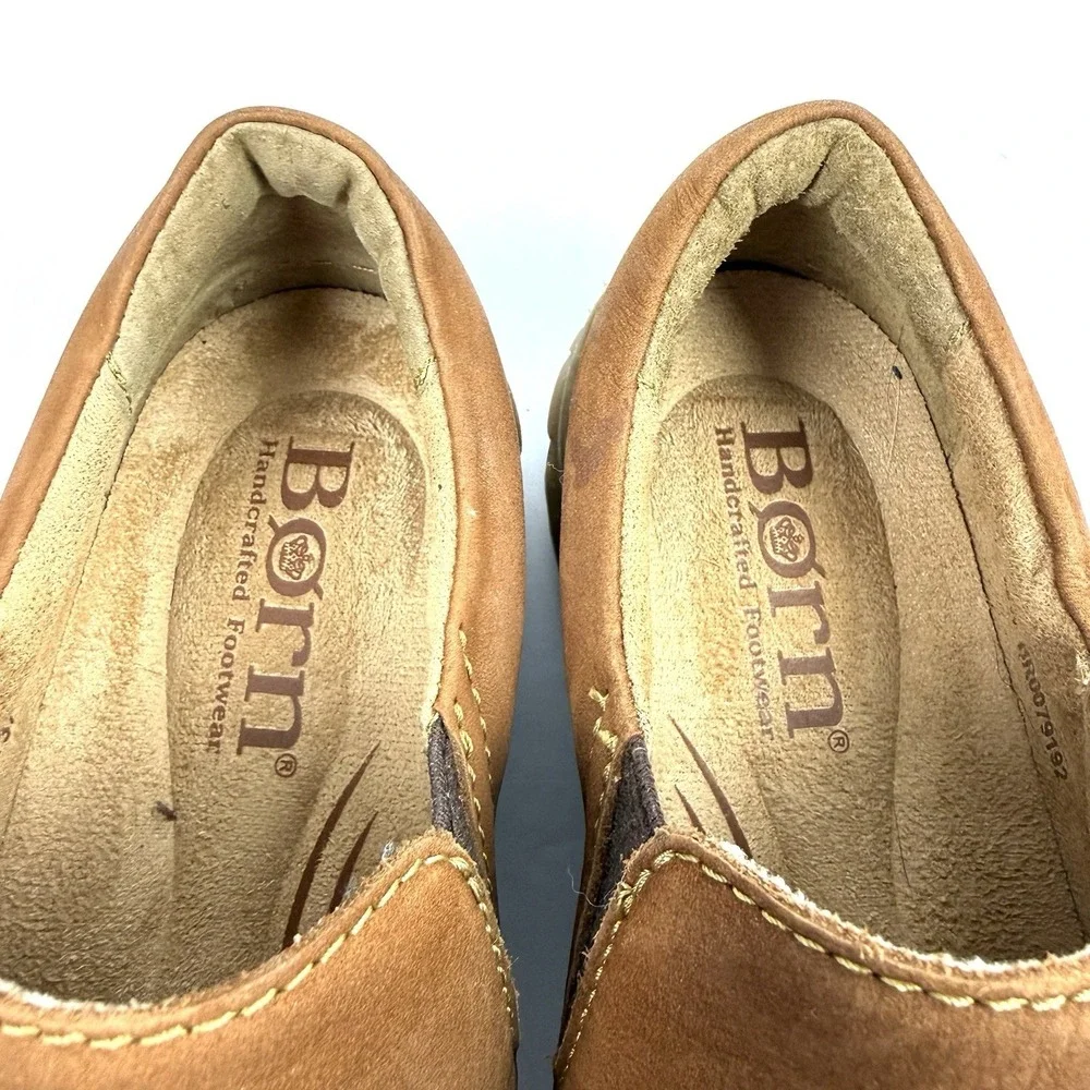Born Breck Loafer 6 Brown Maple Leaf Slip On Leather Shoes Women 36-37 MRSP $130